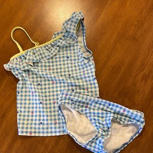 Girls Lands End Tankini Sz 8